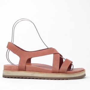 Merrell Womens Juno Backstrap Sandals Redwood Leather Strappy Platform Size 8